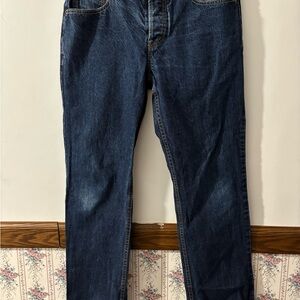 Aeropostale Men's Straight-Leg Jeans in Deep Indigo